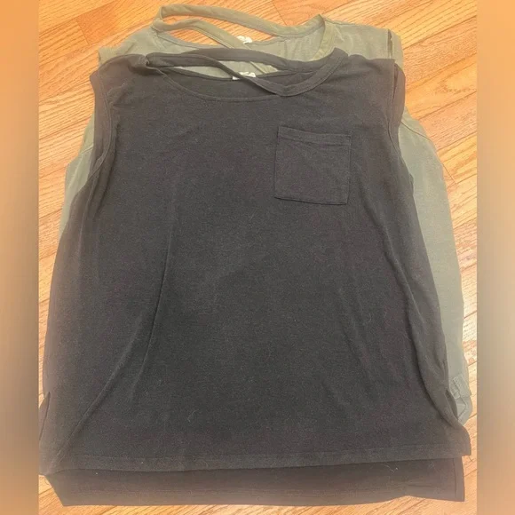 POL Black and Gray Deconstructed T-Shirts M - Picture 2 of 4